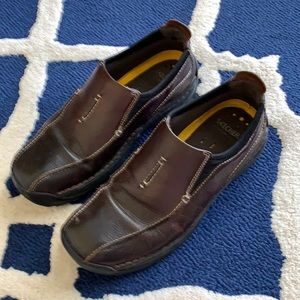 Skechers Brown Leather Casual Slip-ons Size 10
